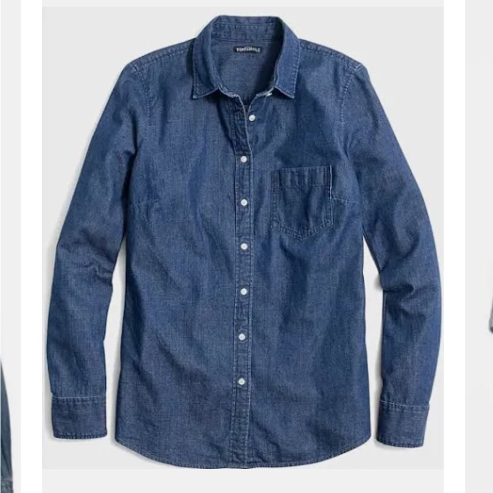 J. Crew Factory Denim Button-Down Shirt